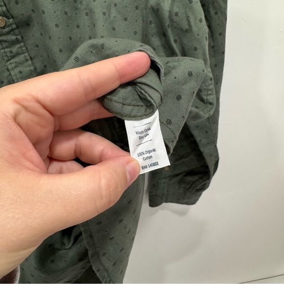 Marine Layer Green Long Sleeve Button Down Shirt XL *flawed* - Picture 5 of 8